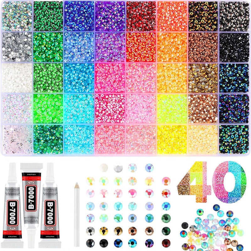 🥳2026 HOT SALE🥳💞50K+ SOLD! 💎✨ 49% OFF! Flatback Crystal Bedazzling Rhinestones Set.Perfect for phone cases, shoes, bags & nail art – unleash your sparkle! 🎨🖌️