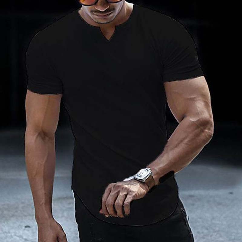 👕 LIMITED-TIME 49% OFF! 💪 Men's Casual Solid Athletic V-Neck T-Shirt – Slim Fit, Premium Stretch, Modern Style ✨