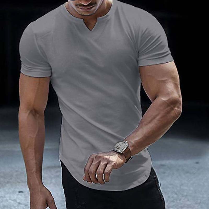 👕 LIMITED-TIME 49% OFF! 💪 Men's Casual Solid Athletic V-Neck T-Shirt – Slim Fit, Premium Stretch, Modern Style ✨