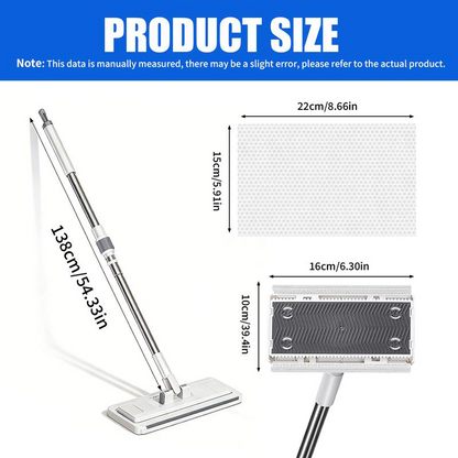 🧹 49% OFF NOW! ✨ Telescopic Flat Dust Mop – Long handle, shark-tooth lock & deep-cleaning – Perfect for ceilings, cabinets & walls 🏠