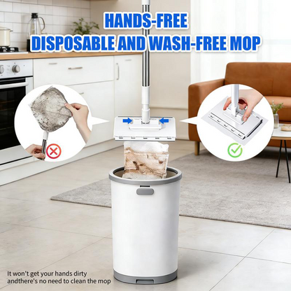 🧹 49% OFF NOW! ✨ Telescopic Flat Dust Mop – Long handle, shark-tooth lock & deep-cleaning – Perfect for ceilings, cabinets & walls 🏠