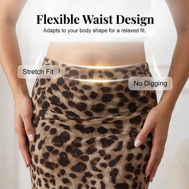 🔥New Arrivals🔥Flowy Leopard Print Long Skirt – Effortless Style All Day