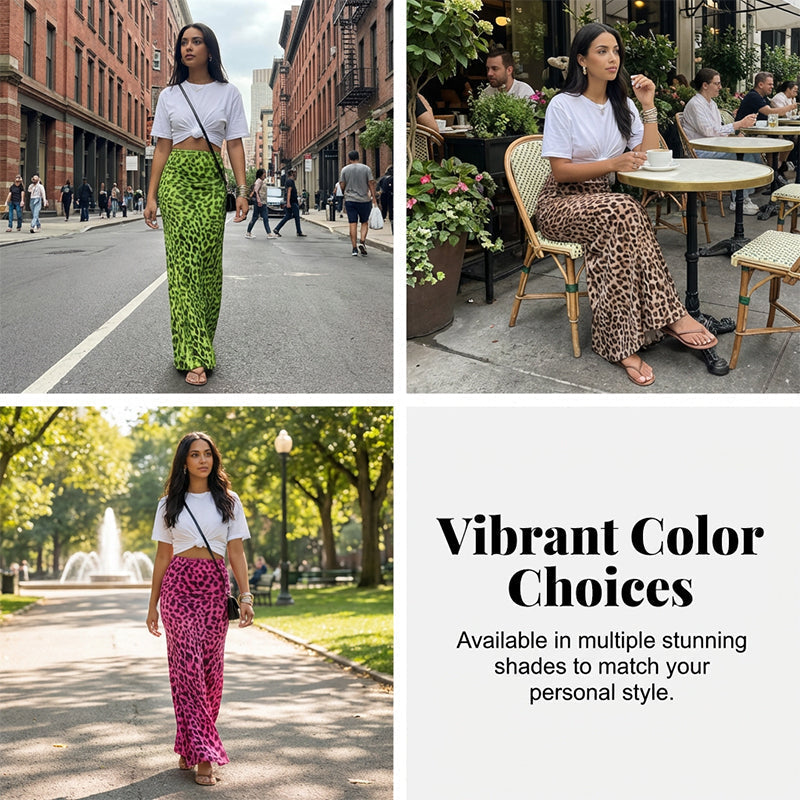 🔥New Arrivals🔥Flowy Leopard Print Long Skirt – Effortless Style All Day