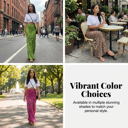 🔥New Arrivals🔥Flowy Leopard Print Long Skirt – Effortless Style All Day