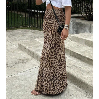 🔥New Arrivals🔥Flowy Leopard Print Long Skirt – Effortless Style All Day