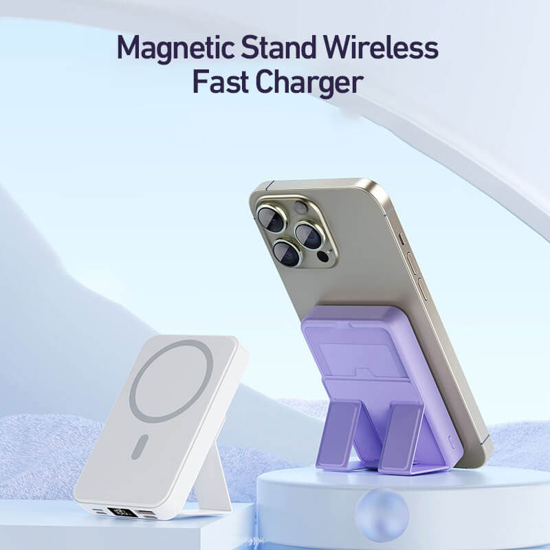 🔥HOT SALE🔋⚡22.5W 10000mAh Magnetic Wireless Charging Mobile Power with Stand