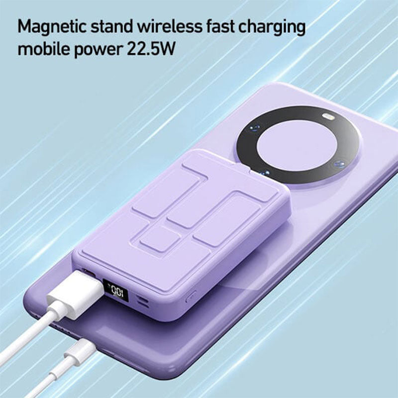 🔥HOT SALE🔋⚡22.5W 10000mAh Magnetic Wireless Charging Mobile Power with Stand