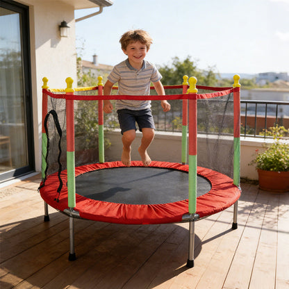 🔥49% OFF & Free Shipping 🔥4.6ft Kids' Trampoline with Safety Enclosure Net