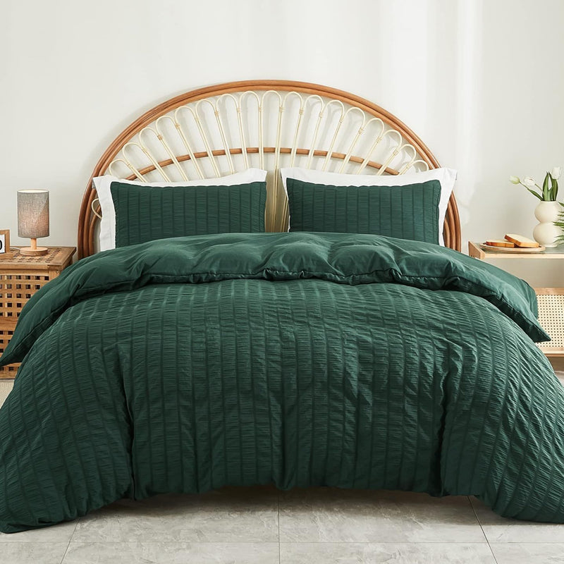 🔥49％ OFF & Free Shipping🔥Luxury Seersucker Textured Bedding 4-Piece Set – Cool, Stylish & All Season!