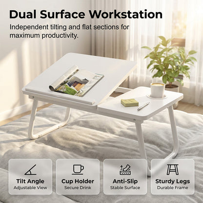 🔥2026 New Arrival🔥Foldable Lap Desk with Cup Slot – Comfort, Style & Easy Storage! ✨