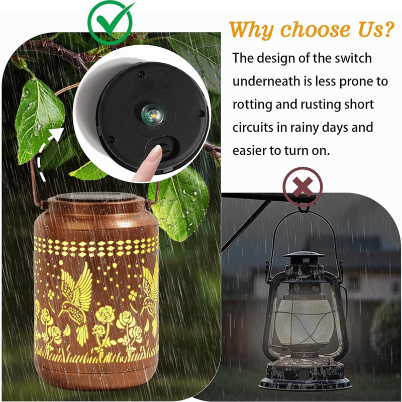 🌟49% OFF!🐦Solar Hummingbird Lantern for Garden Decor✨