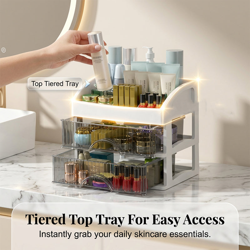 ⏰Limited-time 40% off💄✨Stackable Desktop Organizer with Clear Drawers