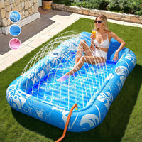 🥳2026 HOT SALE🥳💞50K+ SOLD!😎💦 49% OFF! Inflatable Tanning Pool Lounger – Smart spray cools you automatically. Detachable pillow, cup holders & safety handles. Holds 2 adults (350lb). Perfect for garden or beach! 🏖️🌞
