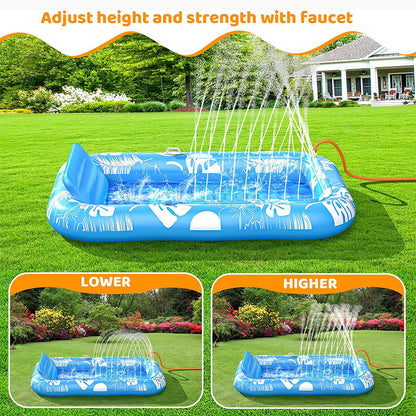 🥳2026 HOT SALE🥳💞50K+ SOLD!😎💦 49% OFF! Inflatable Tanning Pool Lounger – Smart spray cools you automatically. Detachable pillow, cup holders & safety handles. Holds 2 adults (350lb). Perfect for garden or beach! 🏖️🌞