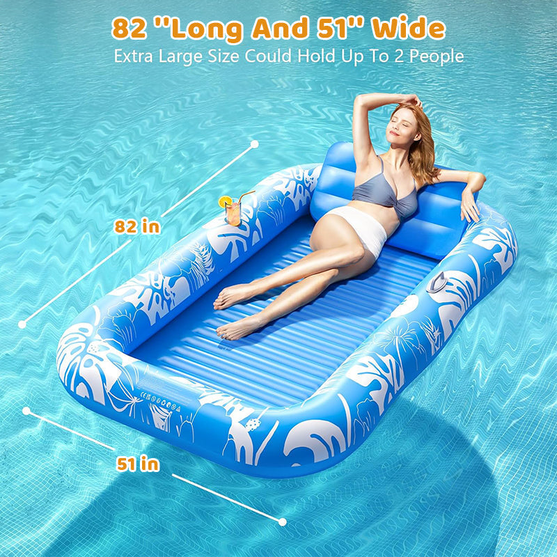 🥳2026 HOT SALE🥳💞50K+ SOLD!😎💦 49% OFF! Inflatable Tanning Pool Lounger – Smart spray cools you automatically. Detachable pillow, cup holders & safety handles. Holds 2 adults (350lb). Perfect for garden or beach! 🏖️🌞