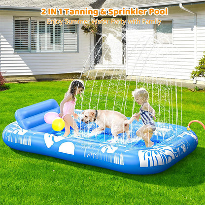 🥳2026 HOT SALE🥳💞50K+ SOLD!😎💦 49% OFF! Inflatable Tanning Pool Lounger – Smart spray cools you automatically. Detachable pillow, cup holders & safety handles. Holds 2 adults (350lb). Perfect for garden or beach! 🏖️🌞