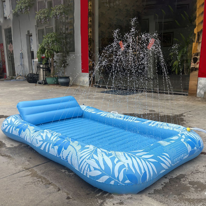 🥳2026 HOT SALE🥳💞50K+ SOLD!😎💦 49% OFF! Inflatable Tanning Pool Lounger – Smart spray cools you automatically. Detachable pillow, cup holders & safety handles. Holds 2 adults (350lb). Perfect for garden or beach! 🏖️🌞