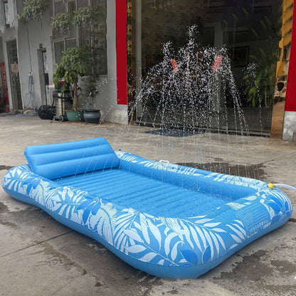 🥳2026 HOT SALE🥳💞50K+ SOLD!😎💦 49% OFF! Inflatable Tanning Pool Lounger – Smart spray cools you automatically. Detachable pillow, cup holders & safety handles. Holds 2 adults (350lb). Perfect for garden or beach! 🏖️🌞