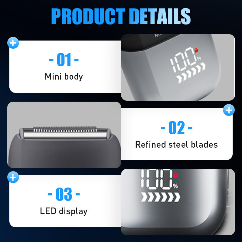 ⚡️🚗Portable Mini Electric Shaver – Ultra-Compact & Cordless for On-the-Go Grooming ✈️🧔 49% OFF – Perfect for Car, Travel, or Quick Touch-Ups Anywhere.