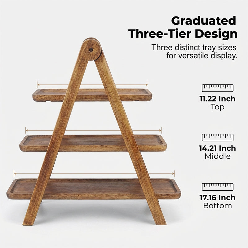 🔥49% OFF🔥3-Tier Wooden Serving Tray