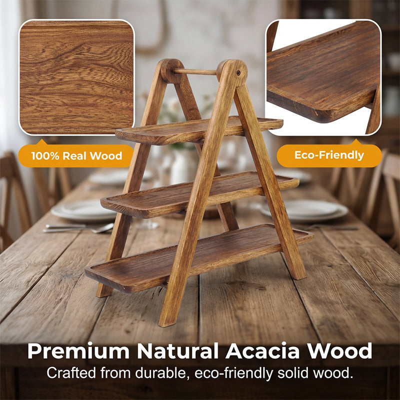 🔥49% OFF🔥3-Tier Wooden Serving Tray