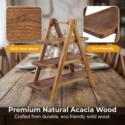 🔥49% OFF🔥3-Tier Wooden Serving Tray