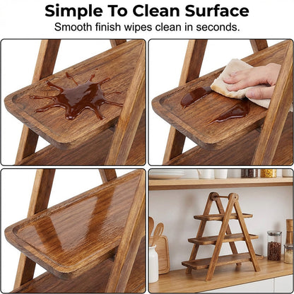 🔥49% OFF🔥3-Tier Wooden Serving Tray