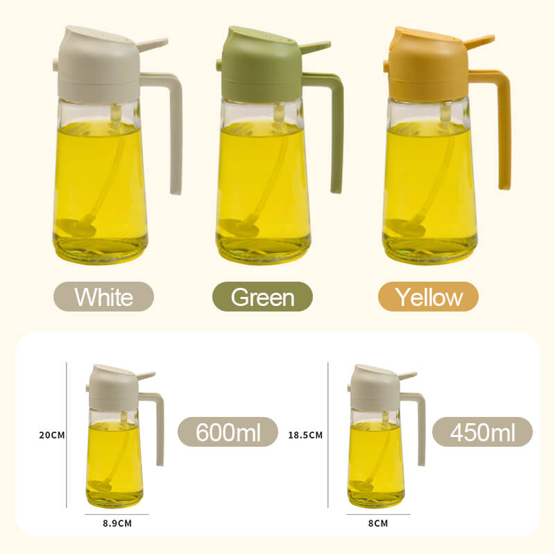 🎁HOT SALE💕2 in 1 Glass Oil Sprayer & Dispenser