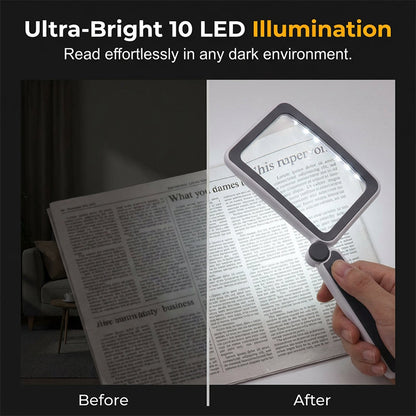 🔥HOT SALE🔍💡Foldable, Handheld Reading Magnifier with Illumination 📖✨