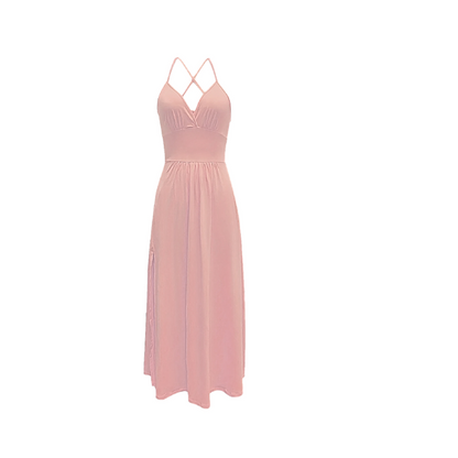 👗V-Neck Spaghetti Strap High Slit Maxi Dress✨
