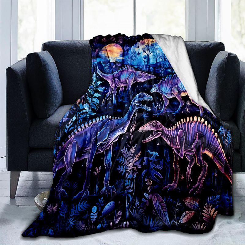🔥NEW ARRIVAL LIMITED TIME OFFER🔥Vibrant Dinosaur Print Flannel Throw Blanket