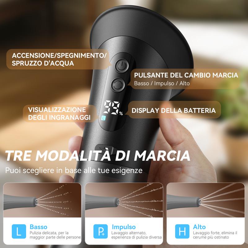 🔥HOT SALE⚡Wireless ear washer ✨ Adjustable pressure, with LED screen, one-button rinse, clean and comfortable 🌊