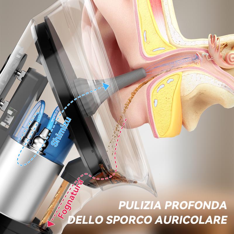 🔥HOT SALE⚡Wireless ear washer ✨ Adjustable pressure, with LED screen, one-button rinse, clean and comfortable 🌊