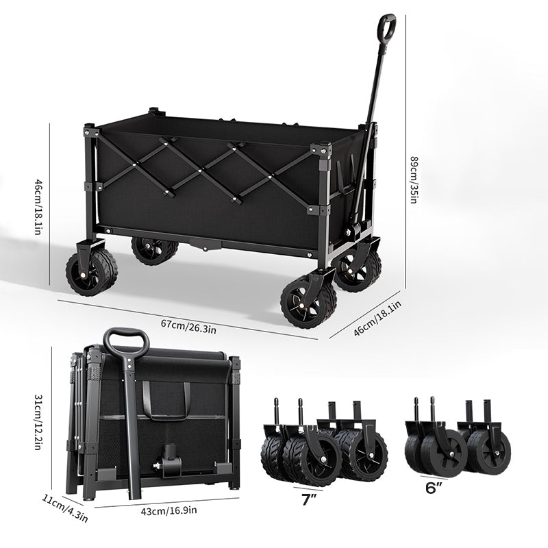 💥Exceptional Price🌟Collapsible Wagon Cart with Wheels—Durable, Convenient,Versatile,Practical