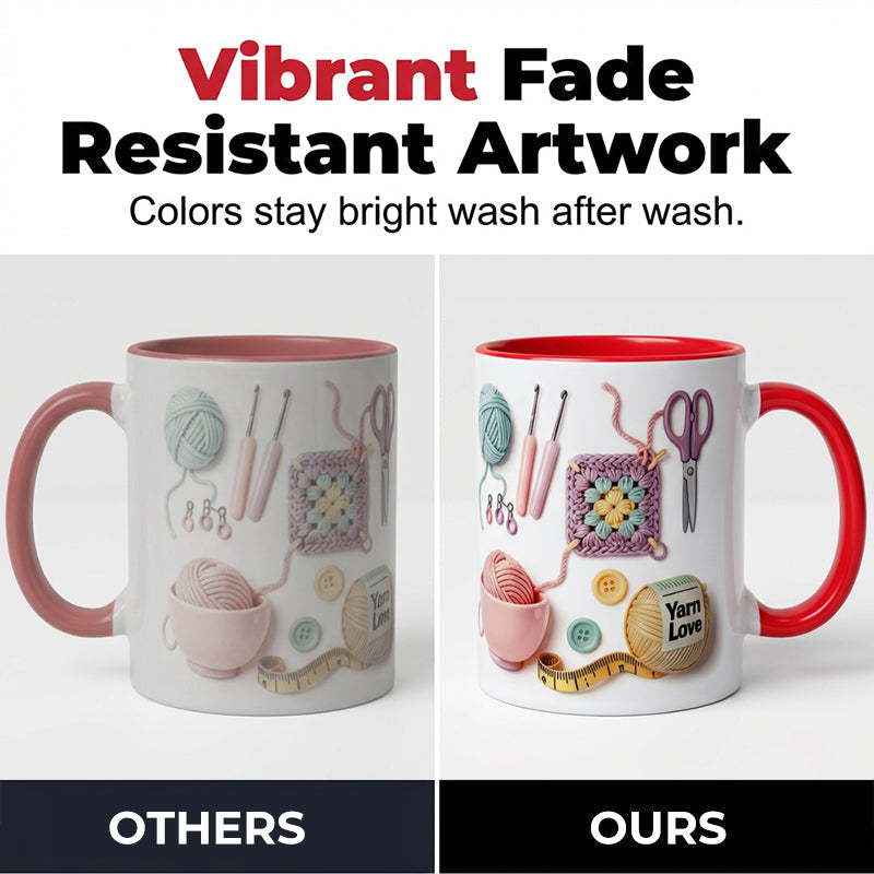 🔥40% OFF!!🏆 50K+ SOLD💥Knitting Themed Mug, Gift For Crafters And Creative Souls