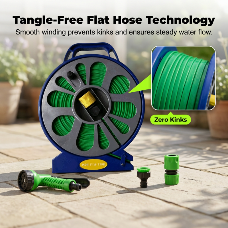 ✈️49% OFF & Free Shipping🚿Retractable Garden Hose Reel with Spray Nozzle
