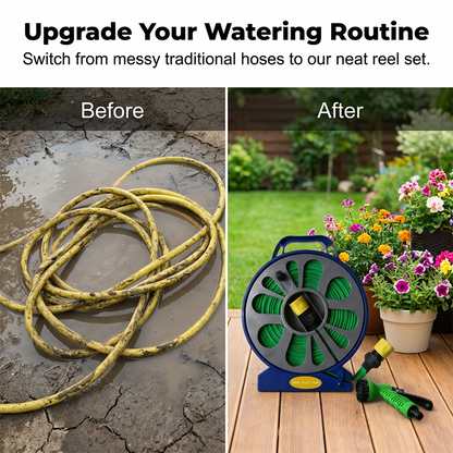 ✈️49% OFF & Free Shipping🚿Retractable Garden Hose Reel with Spray Nozzle