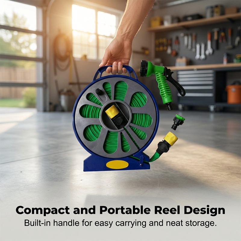 ✈️49% OFF & Free Shipping🚿Retractable Garden Hose Reel with Spray Nozzle