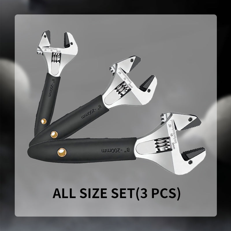 🥳2026 HOT SALE🥳💞50K+ SOLD!💥🔧⚡ 49% OFF! Wide Jaw Ratchet Adjustable Wrench – Self-tightening, high-hardness alloy teeth. Precision scale, ergonomic TPR grip. Sizes 8"/10"/12". A must-have for DIY. 🛠️✨