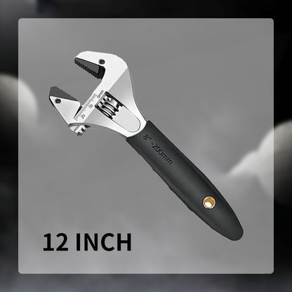 🥳2026 HOT SALE🥳💞50K+ SOLD!💥🔧⚡ 49% OFF! Wide Jaw Ratchet Adjustable Wrench – Self-tightening, high-hardness alloy teeth. Precision scale, ergonomic TPR grip. Sizes 8"/10"/12". A must-have for DIY. 🛠️✨