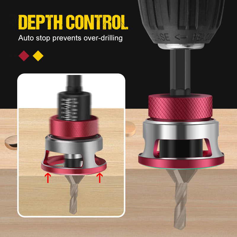 📢📢49% OFF !!!⏰4PCS Wood Countersink Drill Bit Set with Depth Stop