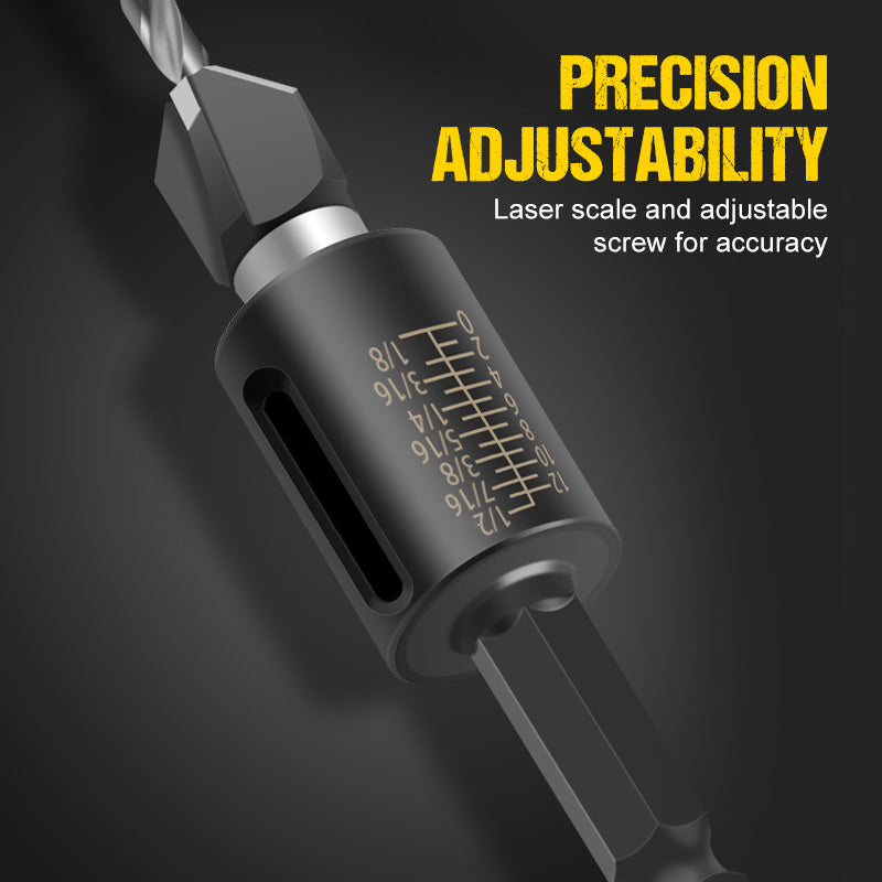 📢📢49% OFF !!!⏰4PCS Wood Countersink Drill Bit Set with Depth Stop