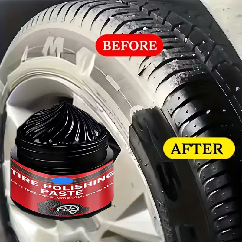 🚗LAST DAY BUY 1 GET 1 FREE! ✨ Car Tire & Plastic Trim Renewal Paste – Restores Shine, Prevents Cracking & Easy Application
