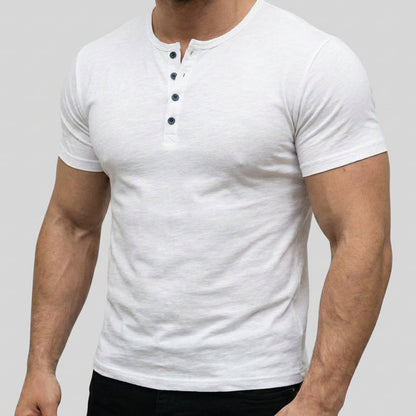 🔥 49% OFF NOW! 👕 Men's Short Sleeve Henley T-Shirt – Classic Style, Soft Fabric & Perfect for Everyday Wear 🏠