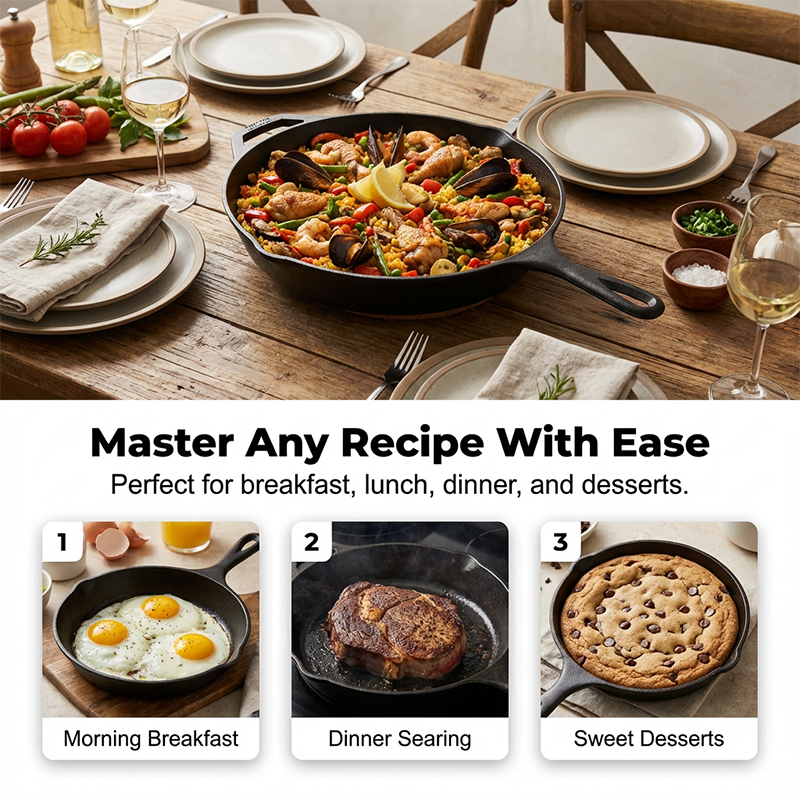 ⏳Limited-time 49% off⏰Non-Stick Cast Iron Frying Pan🍳🥘🍲