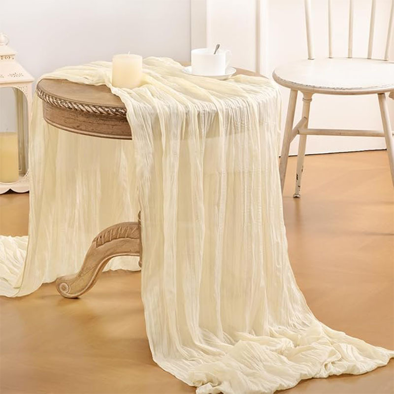 ⏰Limited-time offer✨ Bohemian pleated gauze tablecloth | Lightweight and drapey, creating a romantic dining table in an instant!