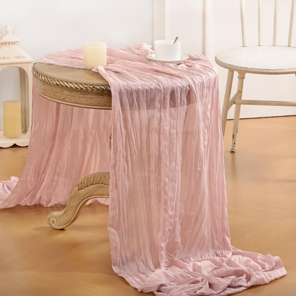 ⏰Limited-time offer✨ Bohemian pleated gauze tablecloth | Lightweight and drapey, creating a romantic dining table in an instant!