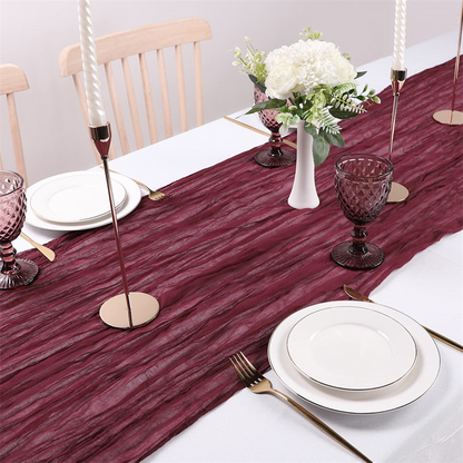 ⏰Limited-time offer✨ Bohemian pleated gauze tablecloth | Lightweight and drapey, creating a romantic dining table in an instant!