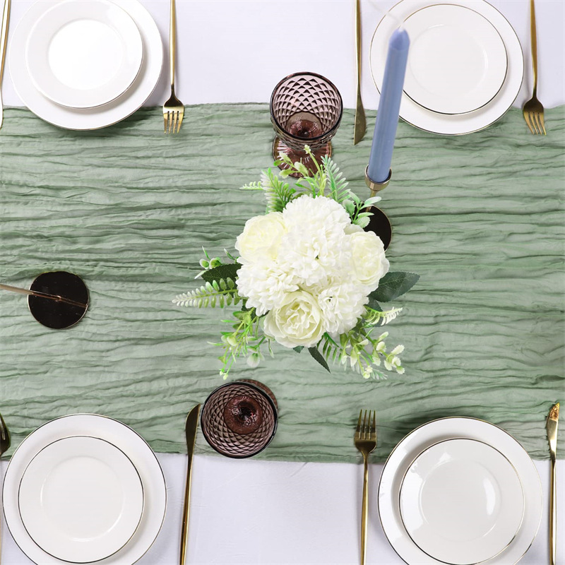 ⏰Limited-time offer✨ Bohemian pleated gauze tablecloth | Lightweight and drapey, creating a romantic dining table in an instant!
