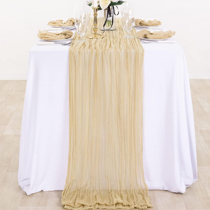 ⏰Limited-time offer✨ Bohemian pleated gauze tablecloth | Lightweight and drapey, creating a romantic dining table in an instant!